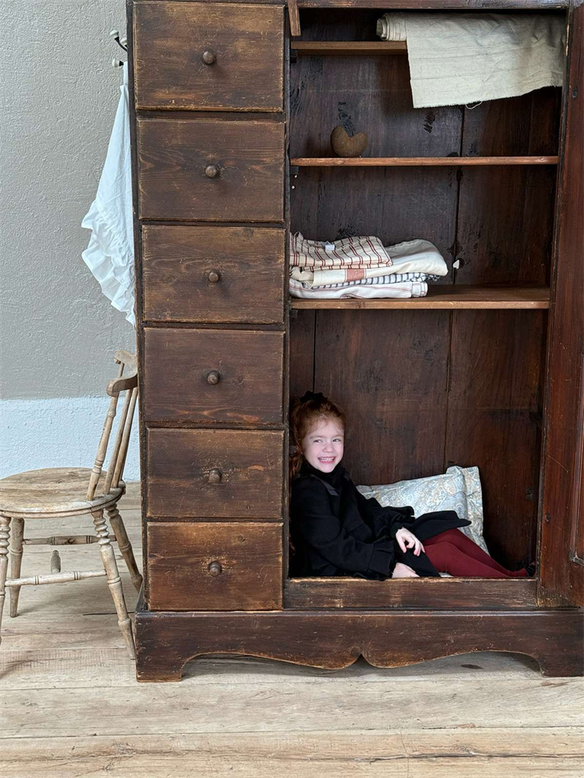 -ミドル丈コート ショルダーリボン フレアベルスリーブ プレッピーアウター【mh0011443】 - mamahalo shop - ロングコート -  べビー服 - 子供服 - 男の子 - 女の子