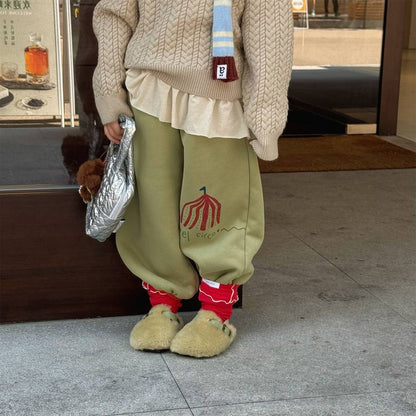 -裏起毛スウェットパンツ ロングパンツ 暖か長ズボン カジュアル【mh0011405】 - mamahalo shop - ロングパンツ・スウェットパンツ -  べビー服 - 子供服 - 男の子 - 女の子