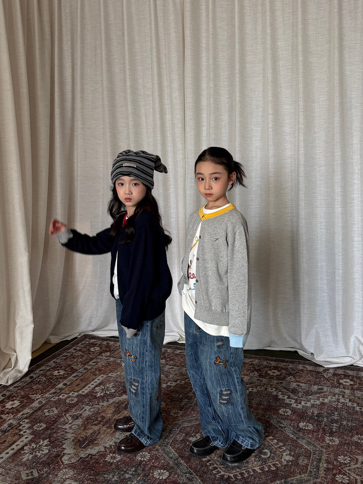 yummy&rocky | Organic Cotton Embroidery Cardigan 刺繍オーガニックコットンカーディガン【mh0020105】