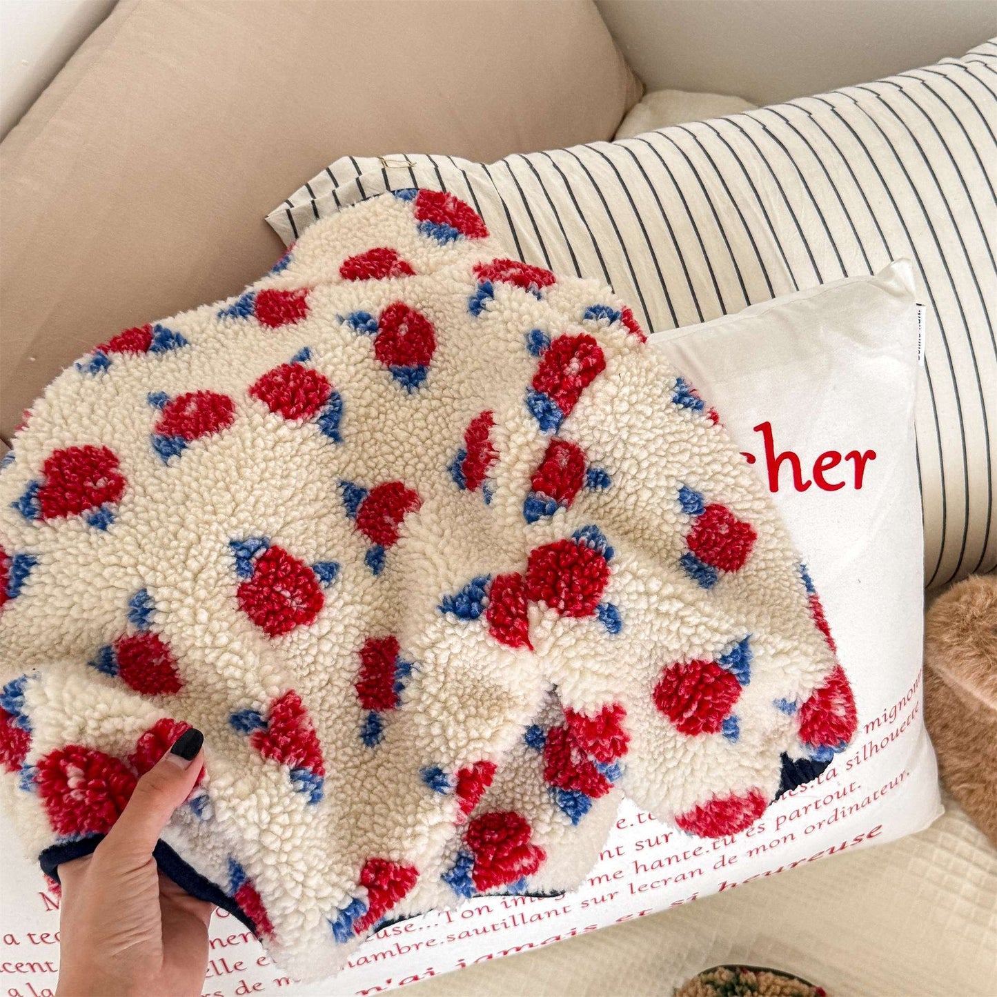 シープボアコート 花柄 フリースジャケット もこもこアウター 厚手防寒【mh0011436】