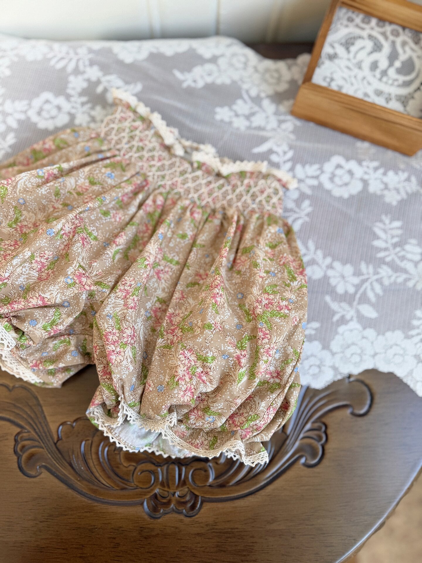 Lace Floral Lantern Shorts レース付花柄ランタンショーツ【mh0012114】