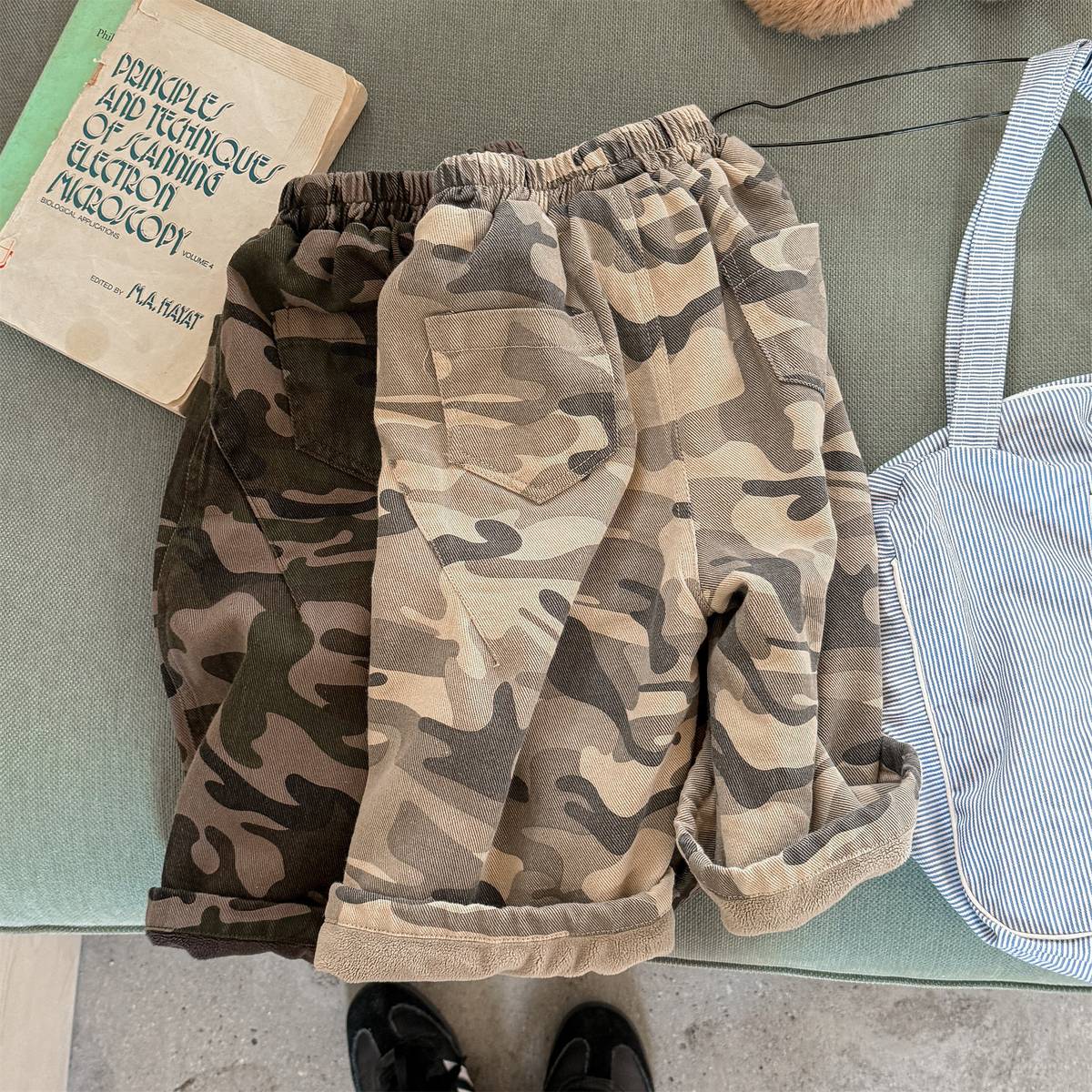 -カモフラ柄ロングパンツ 裏起毛 長ズボン カジュアルパンツ【mh0011414】 - mamahalo shop - ロングパンツ・スウェットパンツ -  べビー服 - 子供服 - 男の子 - 女の子