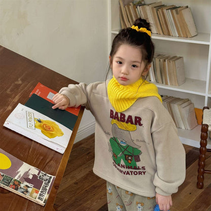 長袖フリーススウェット プリント トレーナー ゆるシルエット【mh0011435】