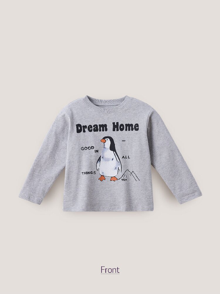 Camiseta de manga larga con estampado animal para niños/as [mh0014246]