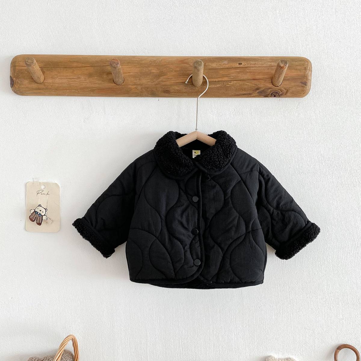 -中綿ジャケット キルティング ボア襟 あったか ボア裏地 防寒 アウター【mh0011397】 - mamahalo shop - ショートコート・ジャケット・ジャンパー -  べビー服 - 子供服 - 男の子 - 女の子