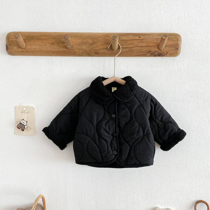 -中綿ジャケット キルティング ボア襟 あったか ボア裏地 防寒 アウター【mh0011397】 - mamahalo shop - ショートコート・ジャケット・ジャンパー -  べビー服 - 子供服 - 男の子 - 女の子