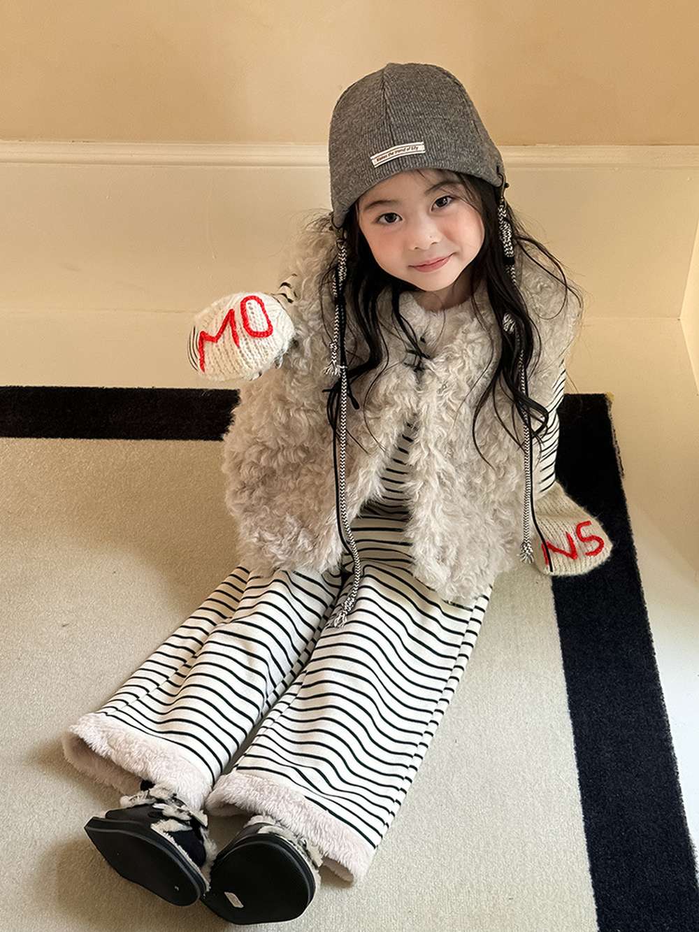 フェイクファーベスト | 中綿入り | プリンセスラインボアトップス【mh0011470】