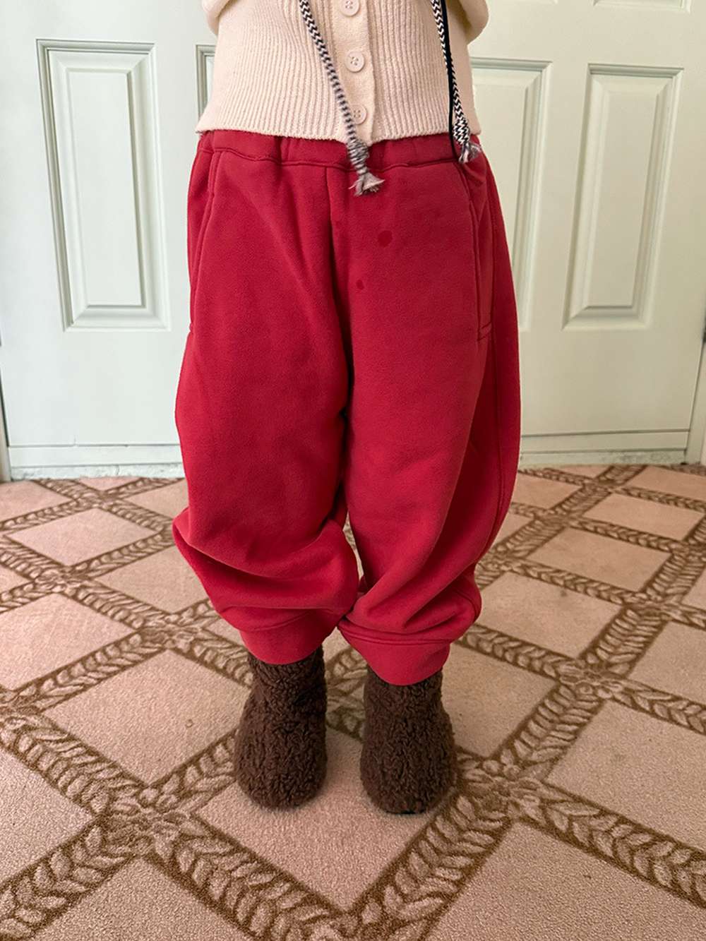 ゆるワイドスウェットパンツ 裏起毛バルーンシルエット 裏起毛スウェットパンツ【mh0011455】