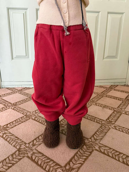 ゆるワイドスウェットパンツ 裏起毛バルーンシルエット 裏起毛スウェットパンツ【mh0011455】
