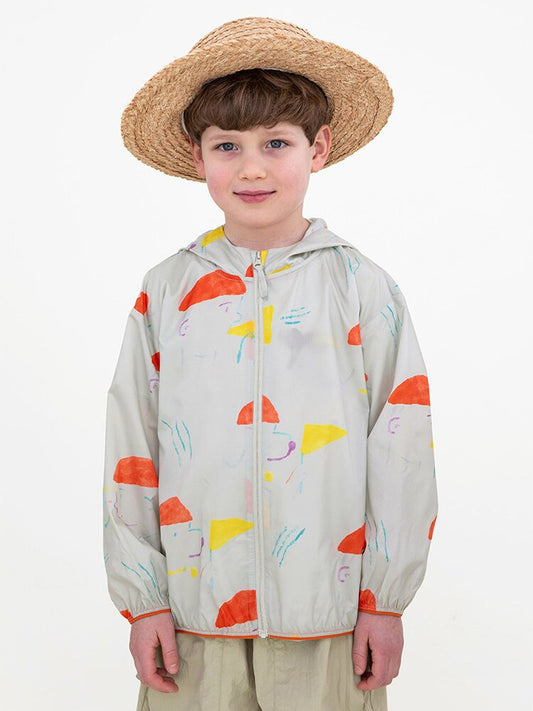 Hooded Sunscreen Jacket プリント ウインドブレーカー【mh0013106】