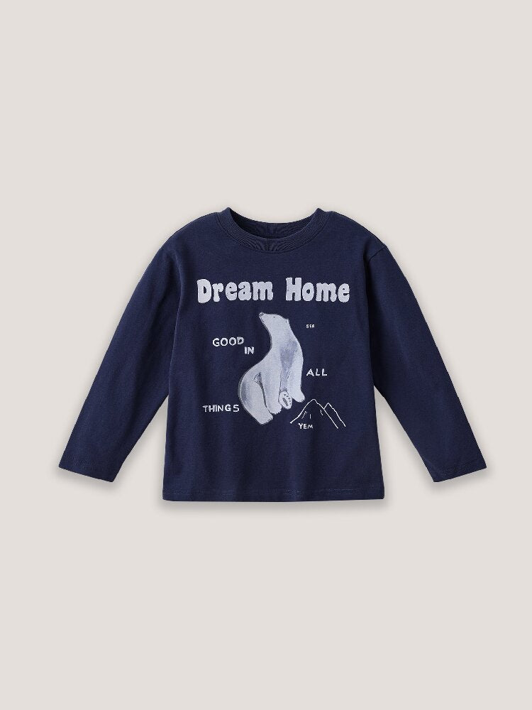 Camiseta de manga larga con estampado animal para niños/as [mh0014246]