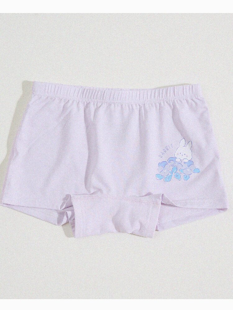 Girls' Cartoon Breathable Boxer Shorts ボタニカルプリント ボクサーパンツ【mh0013205】