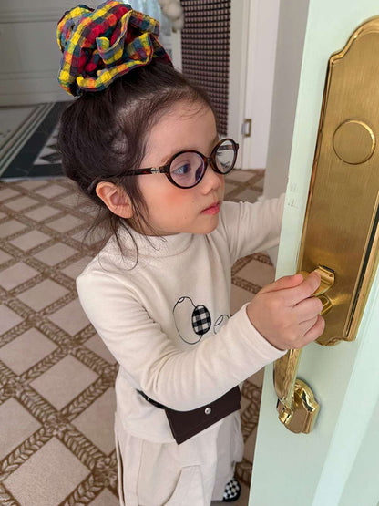 長袖ハイネックトップス | アップリケ刺繍 | 裏起毛モックネックカットソー【mh0011471】