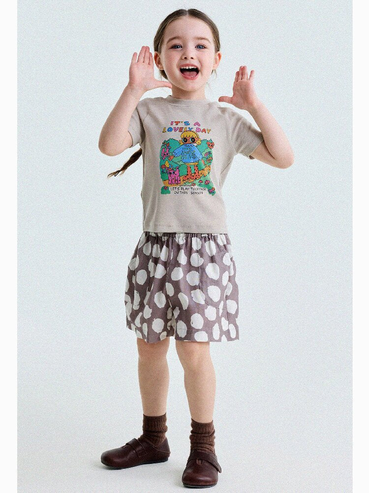 Polka Dot Cotton Linen Breathable Shorts ドット柄 ショートパンツ【mh0013206】