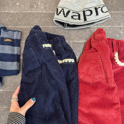 -コーデュロイロングパンツ 裏起毛 暖か長ズボン コットン素材【mh0011415】 - mamahalo shop - ロングパンツ・スウェットパンツ -  べビー服 - 子供服 - 男の子 - 女の子