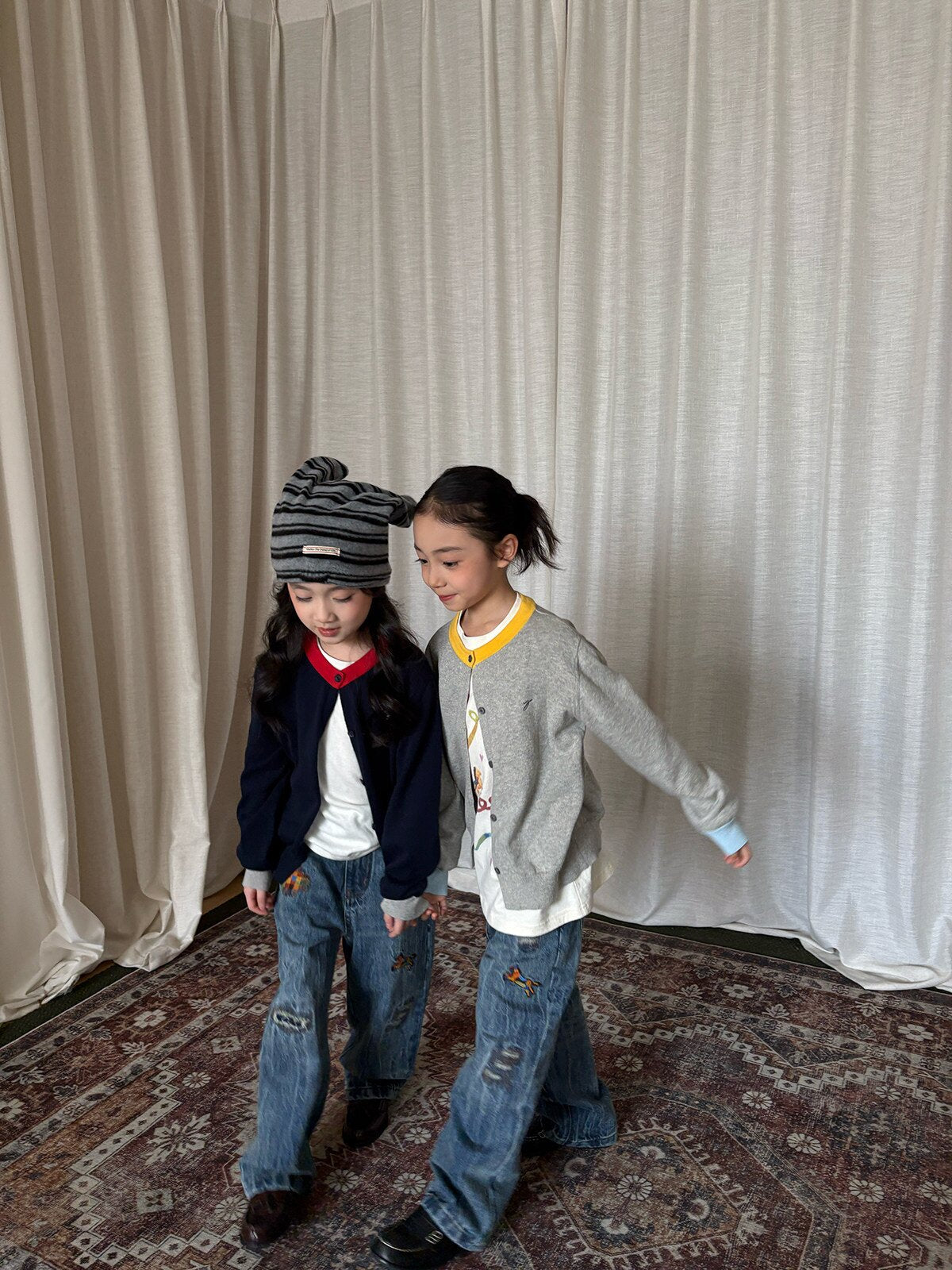 yummy&rocky | Organic Cotton Embroidery Cardigan 刺繍オーガニックコットンカーディガン【mh0020105】