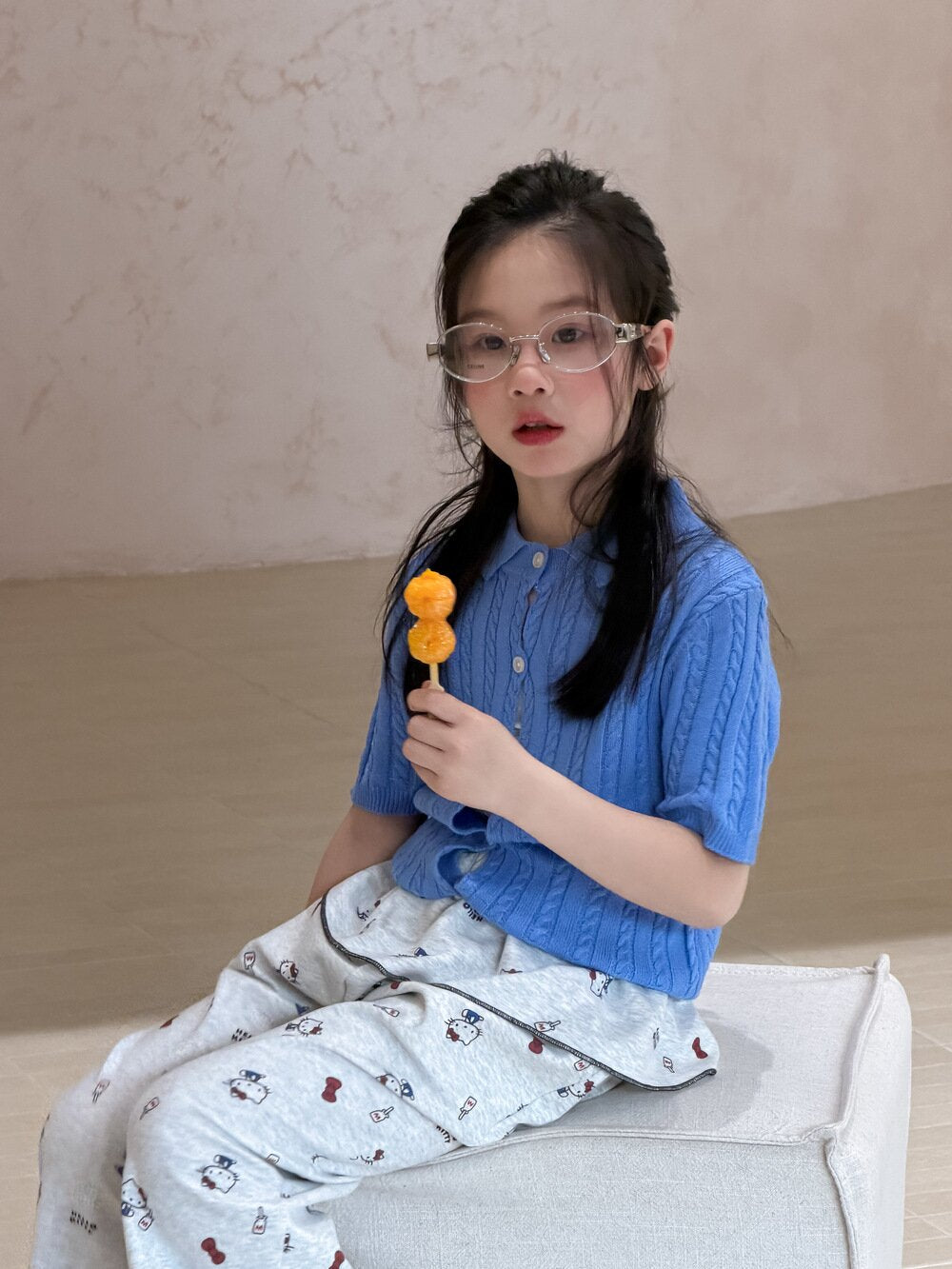 Lapel Knitted Short Sleeve Polo Shirt 襟付き半袖ニットポロシャツ【mh0012102】