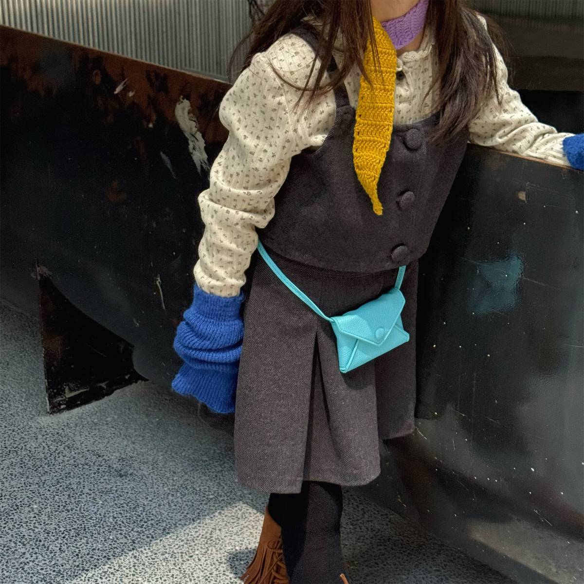 -キャミソールトップス+スカートセットアップ 2点セット ウール調素材【mh0011413】 - mamahalo shop - ノースリーブセットアップ -  べビー服 - 子供服 - 男の子 - 女の子