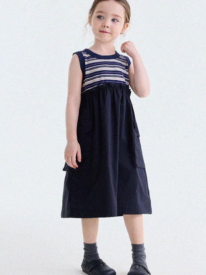 Cargo Pocket Cotton Dress ワークテイスト ノースリーブワンピース【mh0013195】