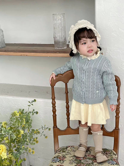 Crochet Style Knit Cardigan クロシェ風 透かし編み ニット カーディガン【mh0012160】