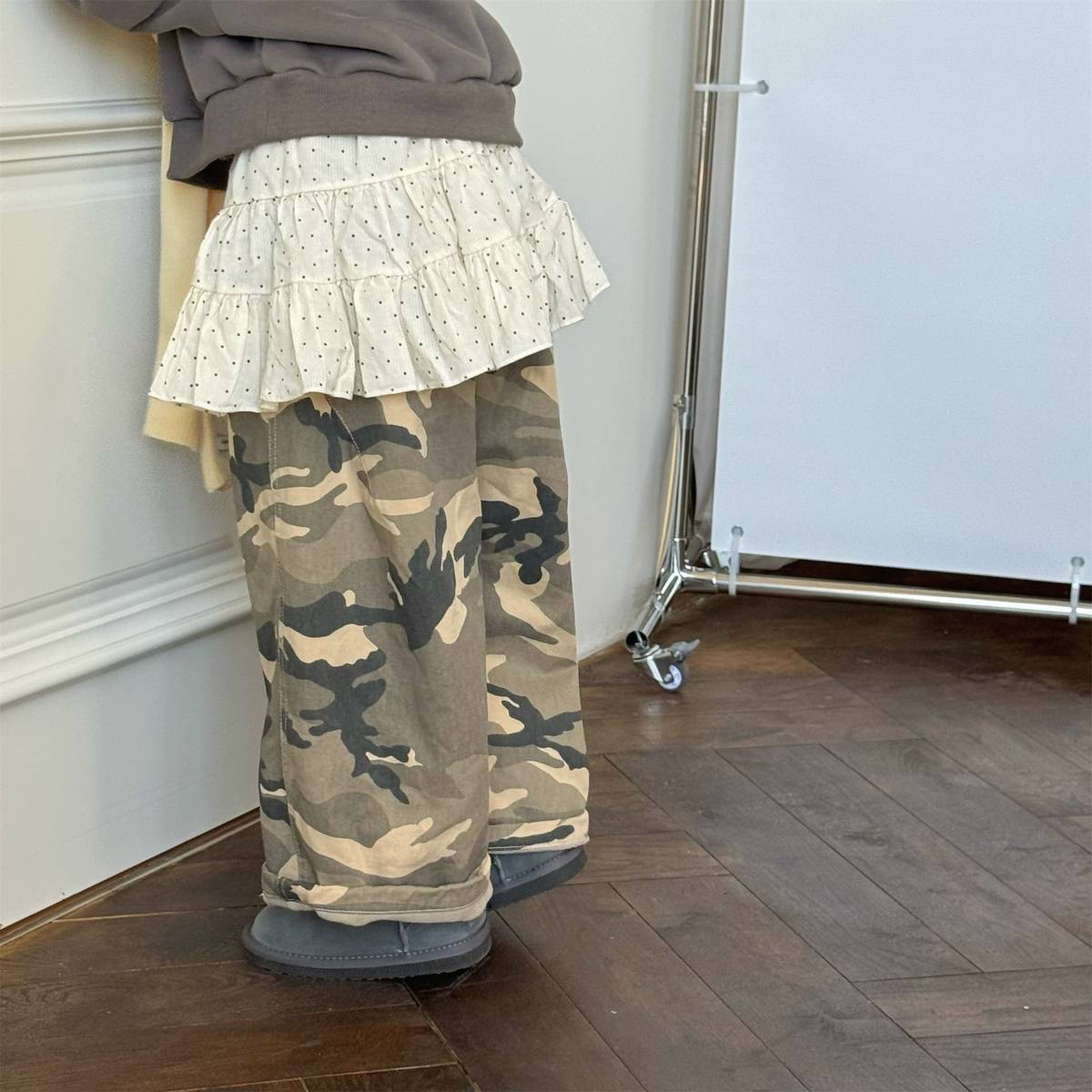 -カモフラ柄ロングパンツ 裏起毛 長ズボン カジュアルパンツ【mh0011414】 - mamahalo shop - ロングパンツ・スウェットパンツ -  べビー服 - 子供服 - 男の子 - 女の子