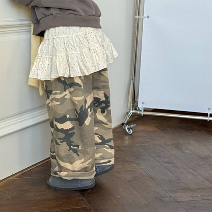 -カモフラ柄ロングパンツ 裏起毛 長ズボン カジュアルパンツ【mh0011414】 - mamahalo shop - ロングパンツ・スウェットパンツ -  べビー服 - 子供服 - 男の子 - 女の子