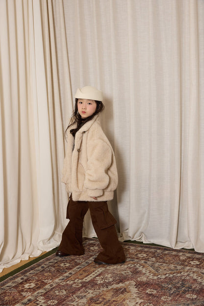 yummy&rocky | Thickened Brushed Denim Cargo Pants 裏起毛デニムカーゴベルボトム【mh0020094】