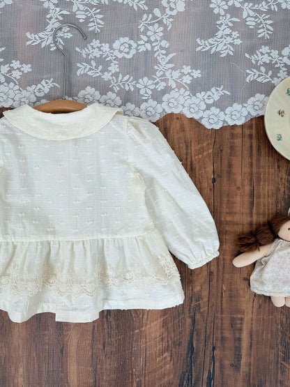 Lace Floral Doll Shirt レース付花柄ドールブラウス【mh0012115】