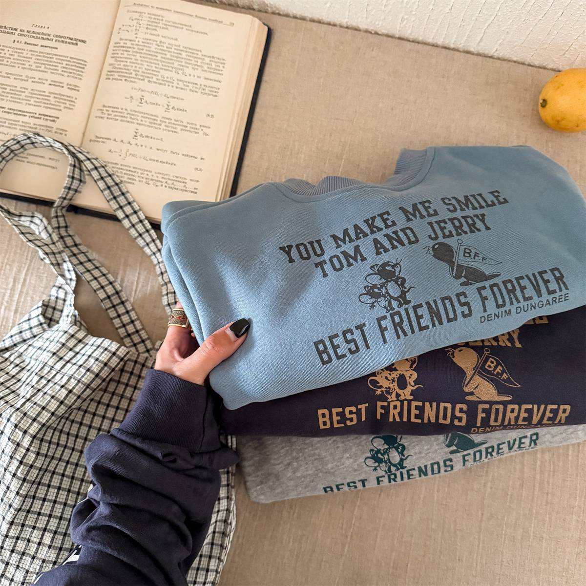 -長袖スウェットトレーナー 裏起毛 プリントロゴ入り カジュアルトップス【mh0011399】 - mamahalo shop - トレーナー・フーディ -  べビー服 - 子供服 - 男の子 - 女の子