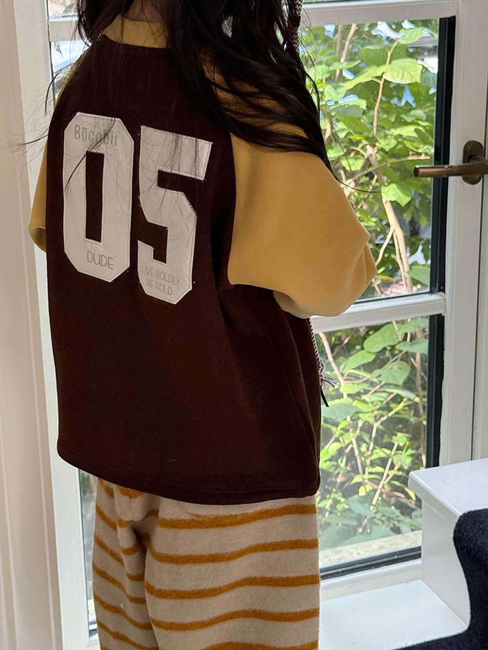 長袖スウェット | ナンバーロゴ | 裏起毛ラグランプルオーバー【mh0011473】