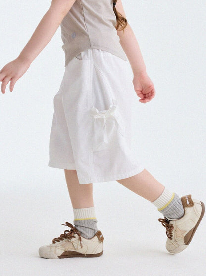 Ribbon Detail Cropped Pants リボン ハーフパンツ【mh0013179】