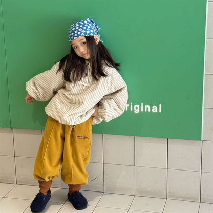 -フリーススウェットパンツ ルーズシルエット あったか長ズボン【mh0011423】 - mamahalo shop - ロングパンツ・スウェットパンツ -  べビー服 - 子供服 - 男の子 - 女の子