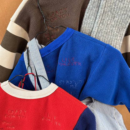 -長袖スウェット プルオーバー フリース素材 カジュアルトップス【mh0011401】 - mamahalo shop - トレーナー・フーディ -  べビー服 - 子供服 - 男の子 - 女の子