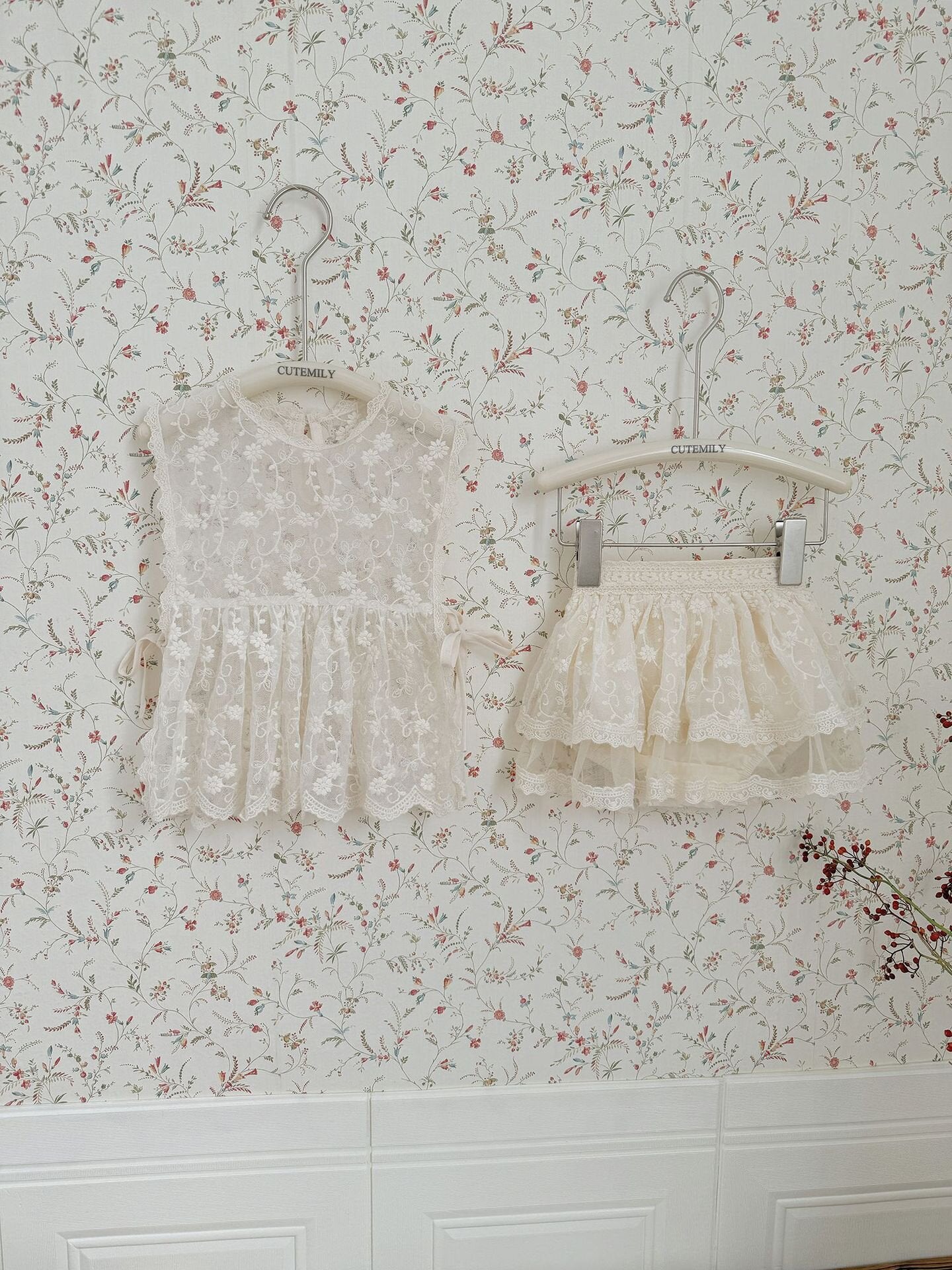 Lace Trimmed Culotte Shorts レース切替 キュロットパンツ【mh0012153】