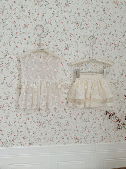 Lace Trimmed Culotte Shorts レース切替 キュロットパンツ【mh0012153】