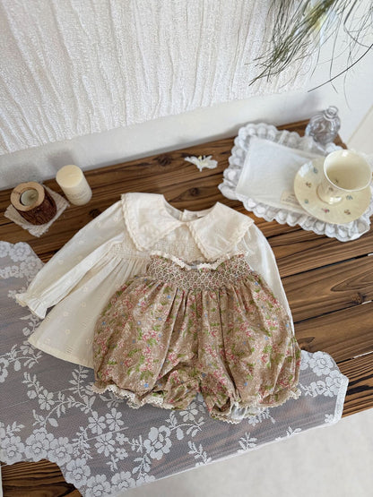 Lace Floral Lantern Shorts レース付花柄ランタンショーツ【mh0012114】