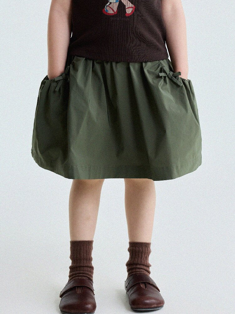 Bow Detail Culottes ギャザー キュロットスカート【mh0013181】
