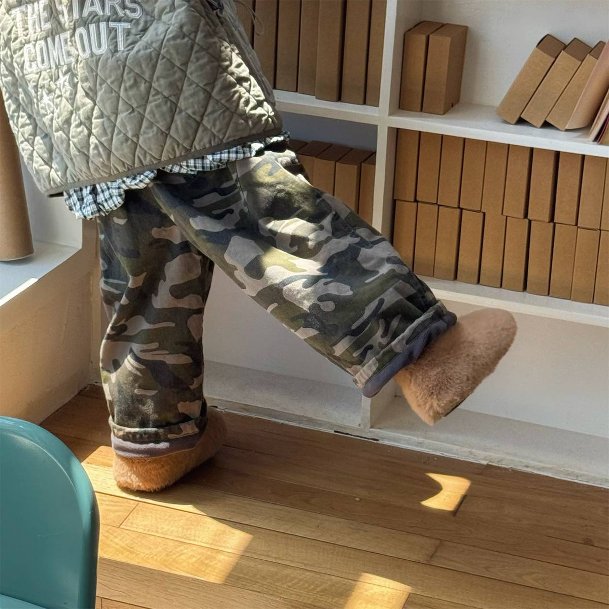 -カモフラ柄ロングパンツ 裏起毛 長ズボン カジュアルパンツ【mh0011414】 - mamahalo shop - ロングパンツ・スウェットパンツ -  べビー服 - 子供服 - 男の子 - 女の子