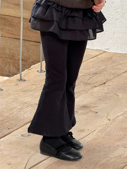 -裏起毛ニットフレアパンツ 防寒あったかベルボトムパンツ【mh0011439】 - mamahalo shop - レギンスパンツ -  べビー服 - 子供服 - 男の子 - 女の子