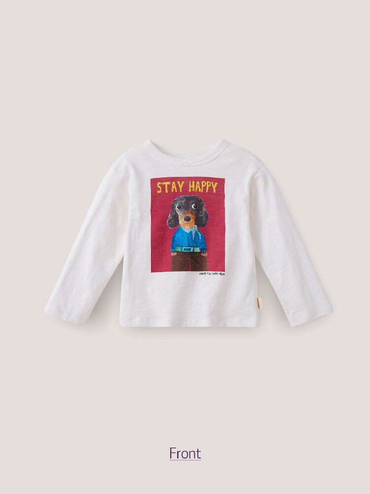 キッズ ジュニア プリント 長袖Tシャツ【mh0014255】