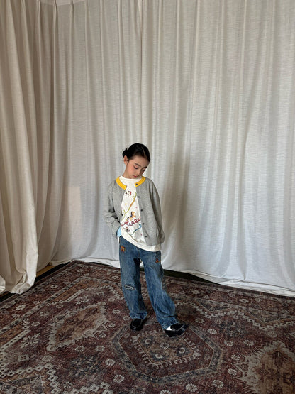 yummy&rocky | Organic Cotton Embroidery Cardigan 刺繍オーガニックコットンカーディガン【mh0020105】