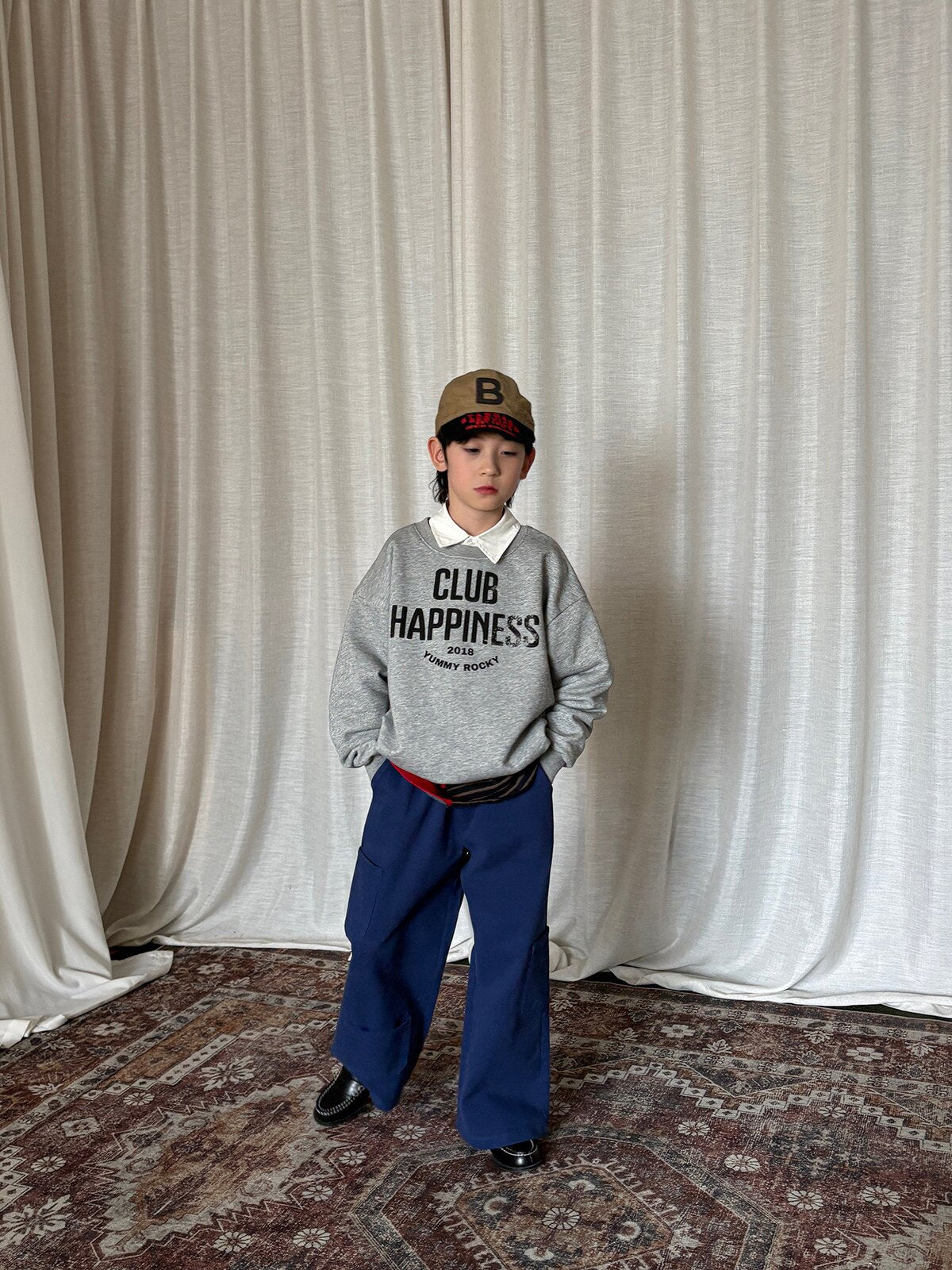 yummy&rocky | Star Print Soft Terry Thick T-Shirt 星柄テリー厚手長袖Tシャツ【mh0020103】