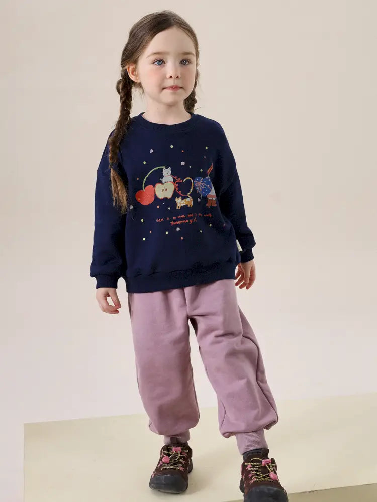 -アニマルプリント長袖スウェットトレーナー【mh0011297】 - mamahalo shop - トレーナー・フーディ -  べビー服 - 子供服 - 男の子 - 女の子