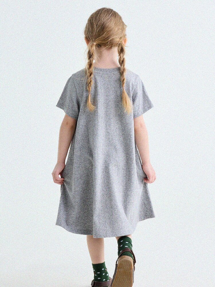 Rabbit Print A-line T-shirt Dress Aライン 半袖ワンピース【mh0013189】