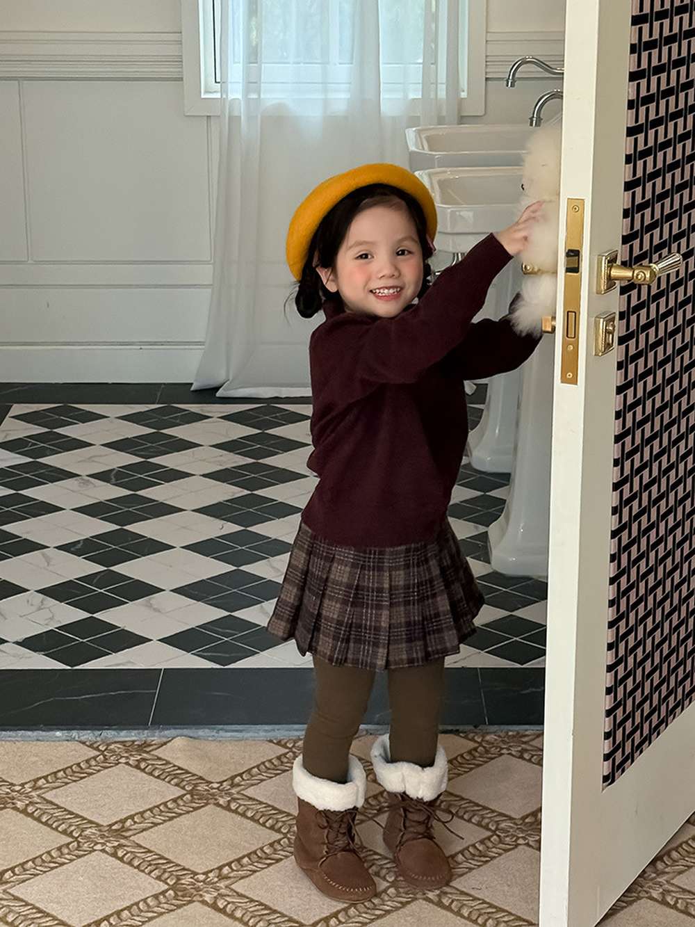 長袖ニットシャツ アルファベット刺繍 ポロシャツ【mh0011460】