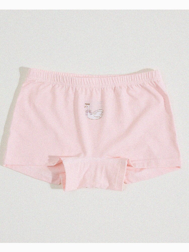 Girls' Cartoon Breathable Boxer Shorts ボタニカルプリント ボクサーパンツ【mh0013205】