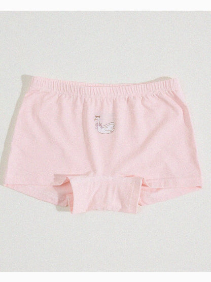 Girls' Cartoon Breathable Boxer Shorts ボタニカルプリント ボクサーパンツ【mh0013205】