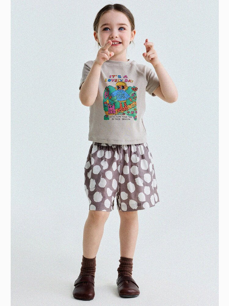 Polka Dot Cotton Linen Breathable Shorts ドット柄 ショートパンツ【mh0013206】
