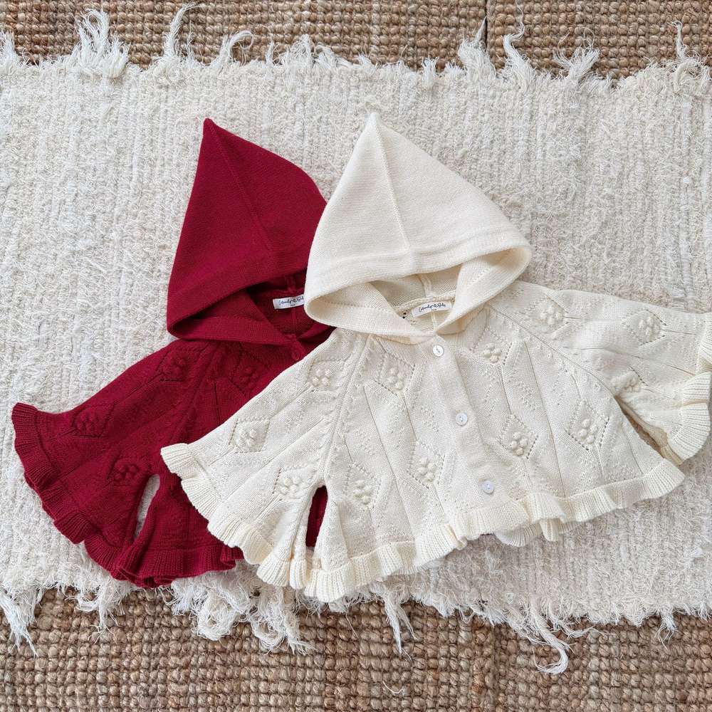 フーディポンチョ フード付きケープ 赤ずきんちゃん カーディガン【mh0011524】