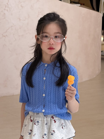 Lapel Knitted Short Sleeve Polo Shirt 襟付き半袖ニットポロシャツ【mh0012102】